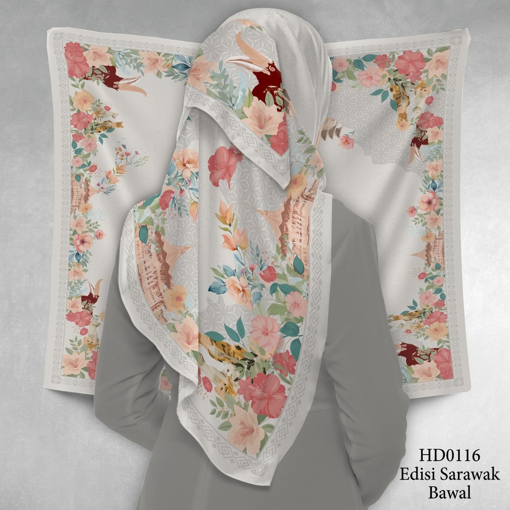 Tudung Bawal (Square Hijab) in HD0116