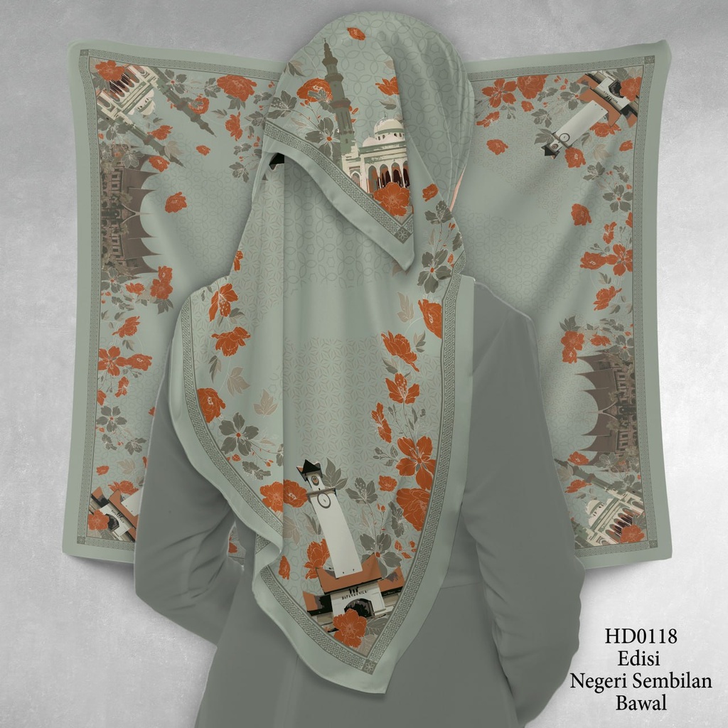 Tudung Bawal (Square Hijab) in HD0118