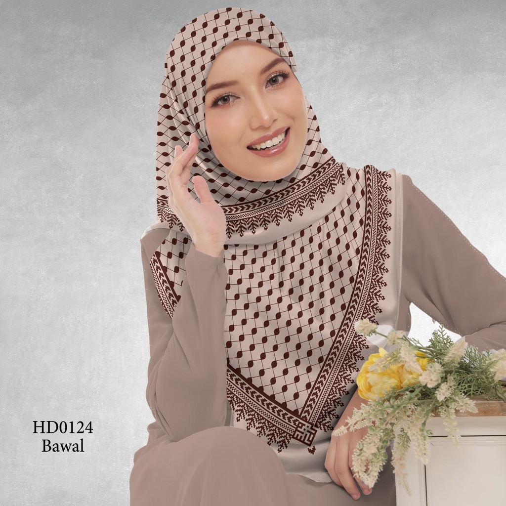 Tudung Bawal (Square Hijab) in HD0124