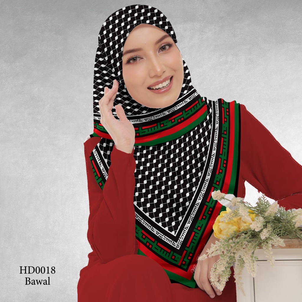 Tudung Bawal (Square Hijab) in HD0018