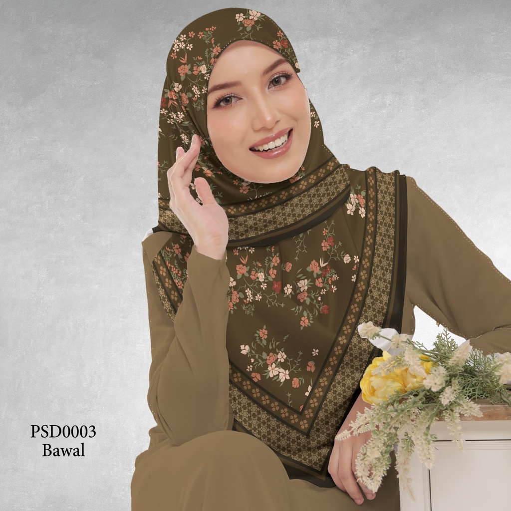 Tudung Bawal (Square Hijab) in PSD0003