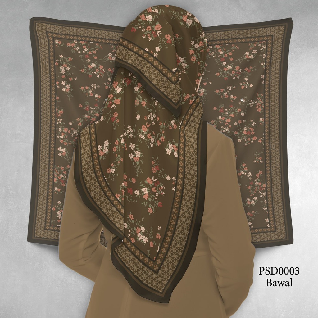 Tudung Bawal (Square Hijab) in PSD0003