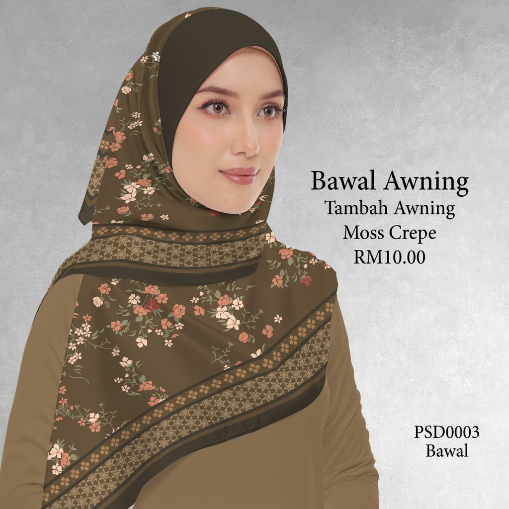 Tudung Bawal (Square Hijab) in PSD0003