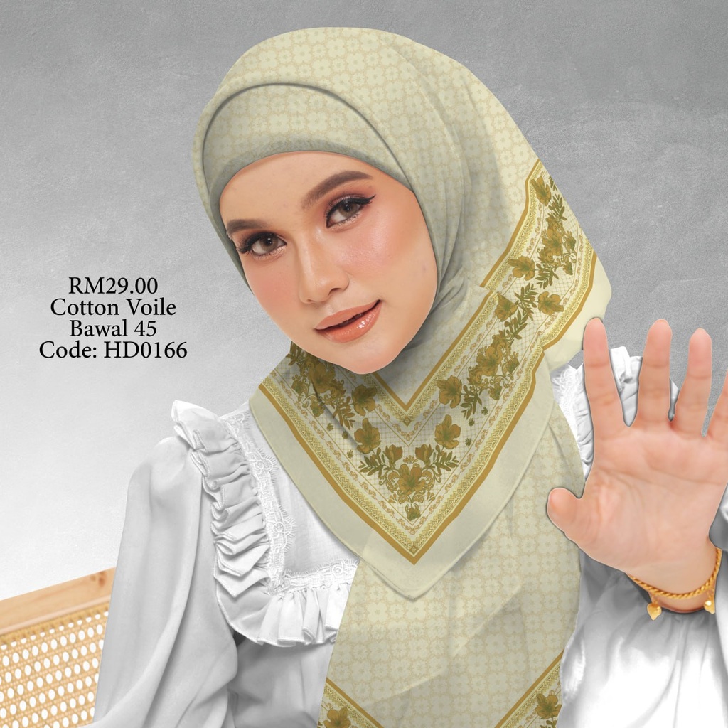 Tudung Bawal (Square Hijab) in HD0166