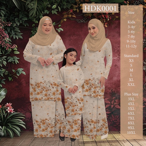 Baju Kurung Printed in HDK0001