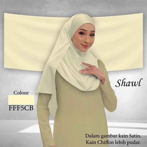 Shawl Plain FFF5CB 